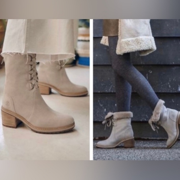 Timberland Womens Sienna Suede High Waterproof Mid Faux Fur Lined Lug Heel Boot - Picture 16 of 16